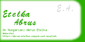 etelka abrus business card